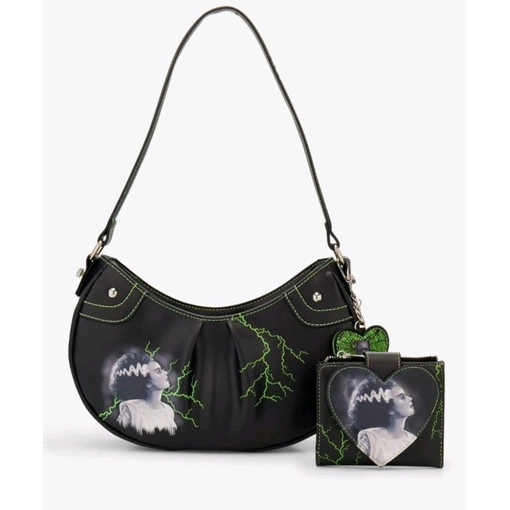 NEW Universal Studios Monsters Bride of Frankenstein Shoulder Bag & WALLET Set!